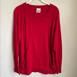 Planet Red Sweater Pima Cotton/Modal Blend One Size Pullover